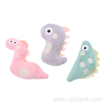 cute dinosaur shape plush cat toy cat products